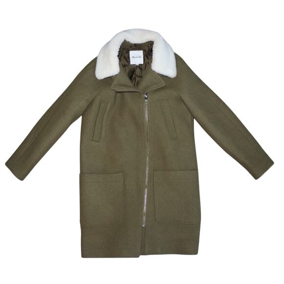 Madewell Eldridge Insuluxe Wool Blend Zip Coat Size Small - Picture 1 of 8